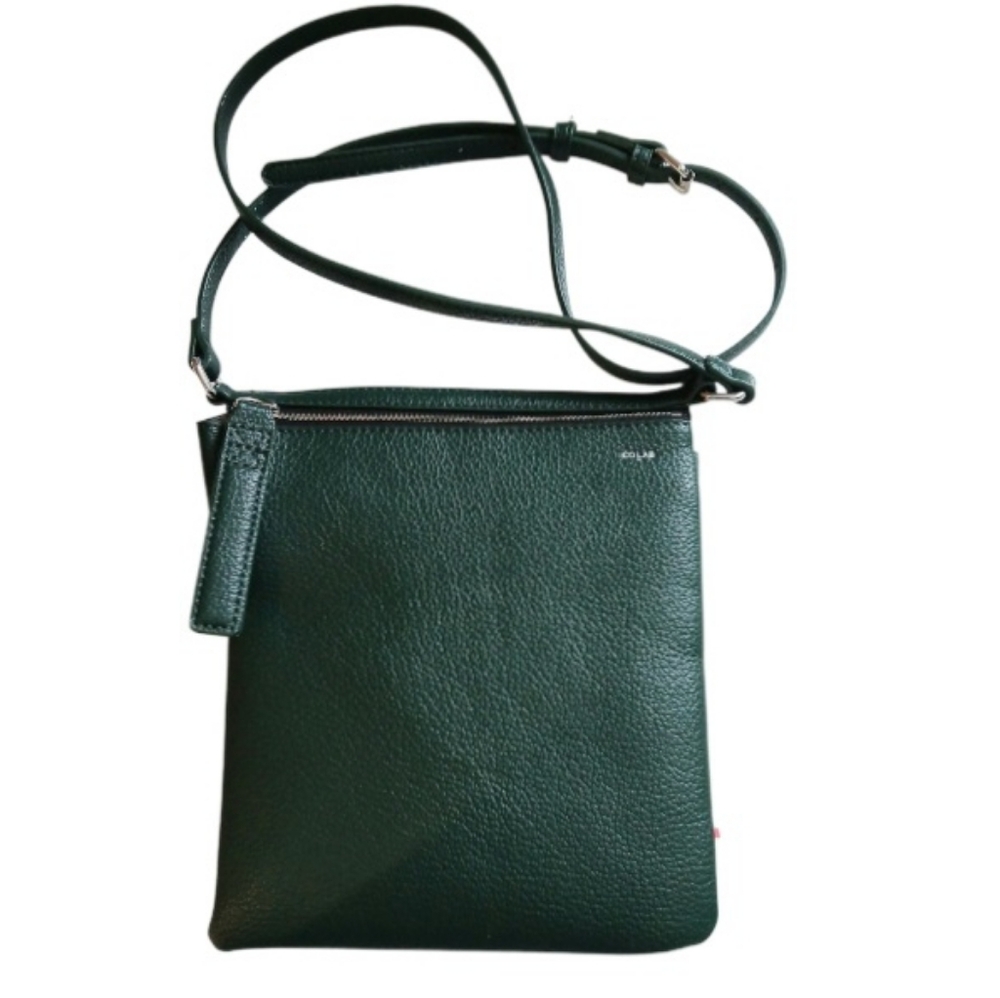 COLAB Dark Kelly Green Vegan Leather Crossbody Bag
